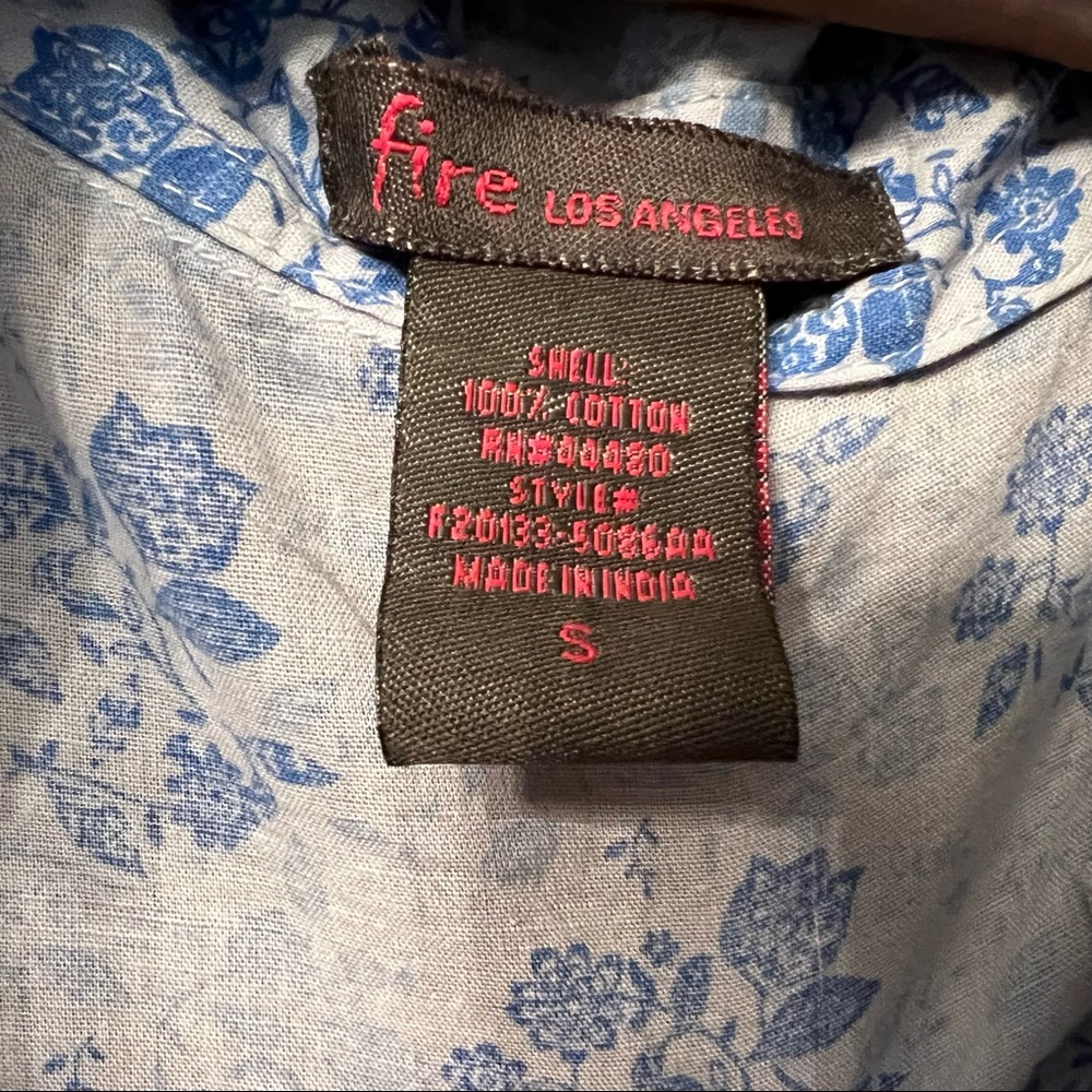 /Fire Los Angeles/ Long Sleeve Cotton Shirt (Small) - Picture 3 of 3